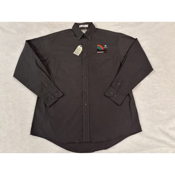 Roundup WeatherMax Logo Button-Down Long Sleeve Shirt Mens Medium NWT Transorb - Picture 2 of 5